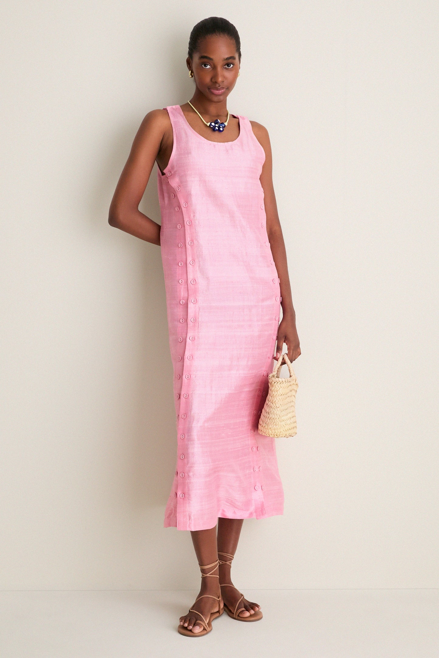 Petal Pink Palmo Midi Dress