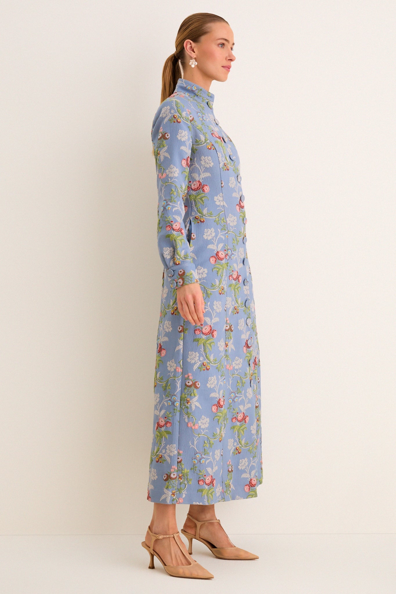 Trellis Bloom Jacquard Cambridge Coat Dress