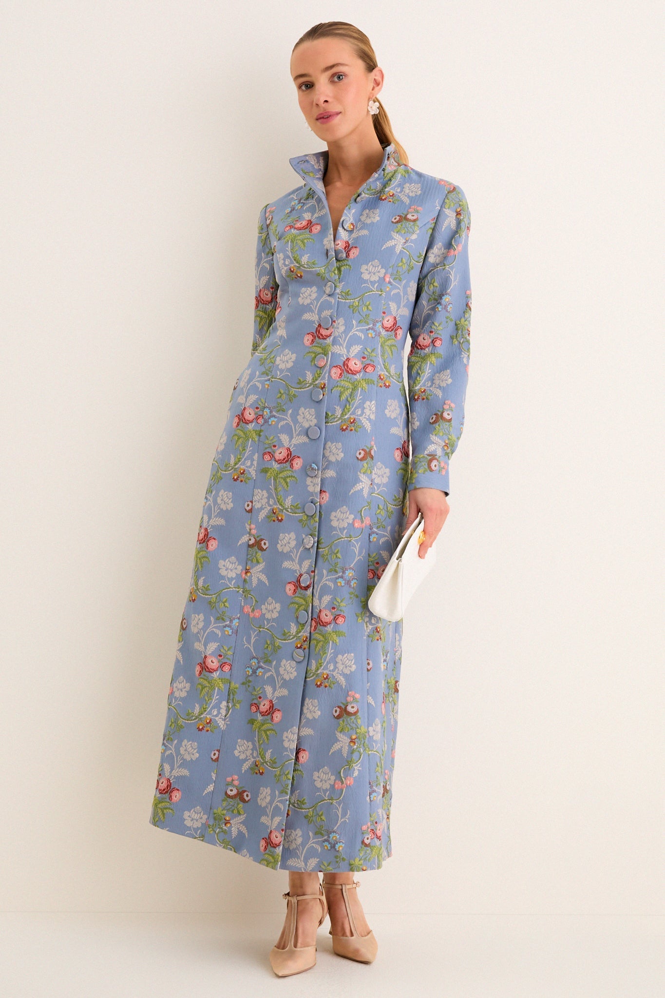 Trellis Bloom Jacquard Cambridge Coat Dress