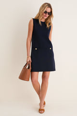 Navy Knit Malley Dress
