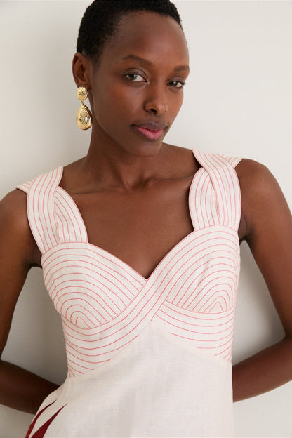 Strelitzia Sand Midi Dress