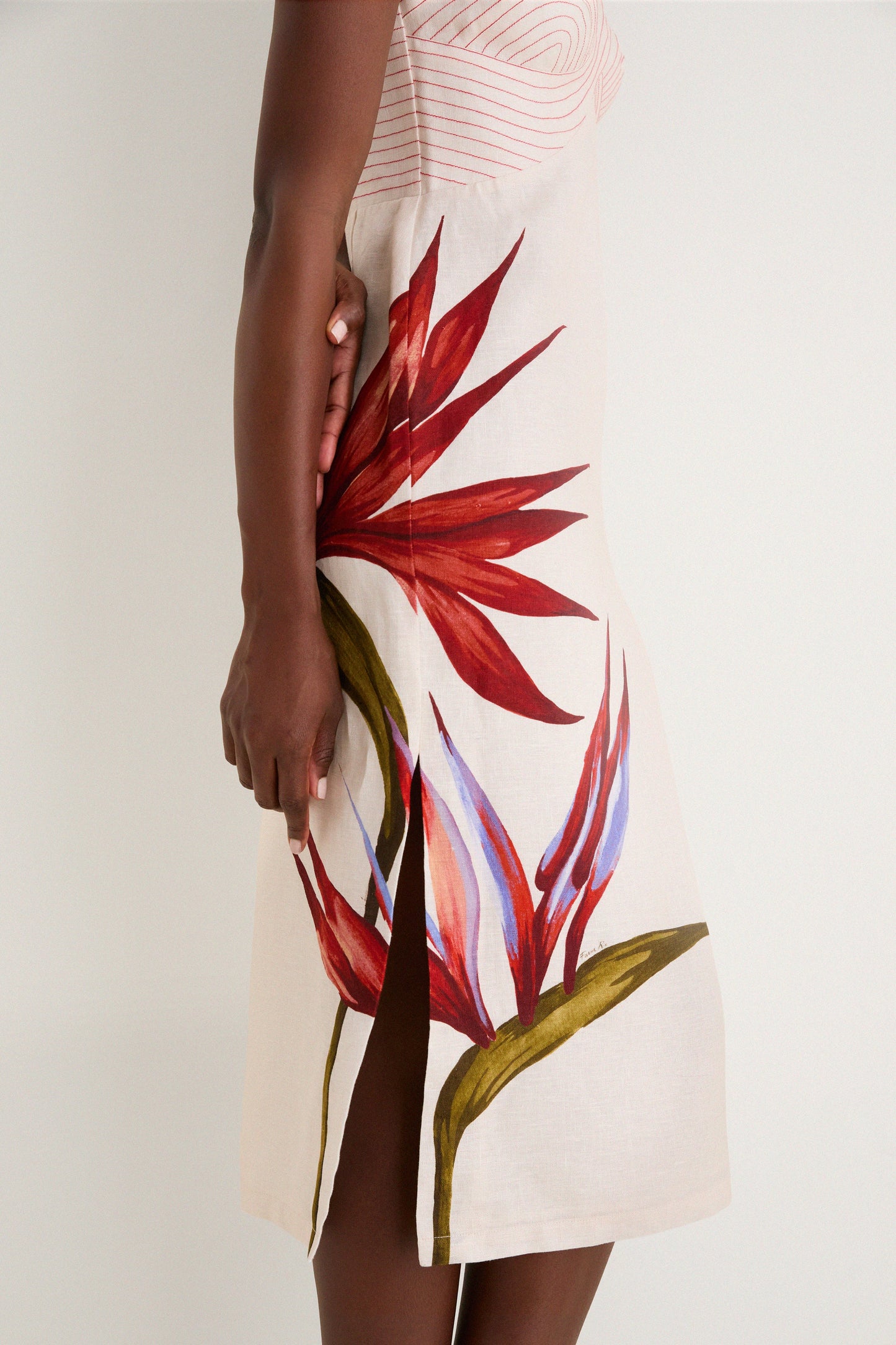 Strelitzia Sand Midi Dress