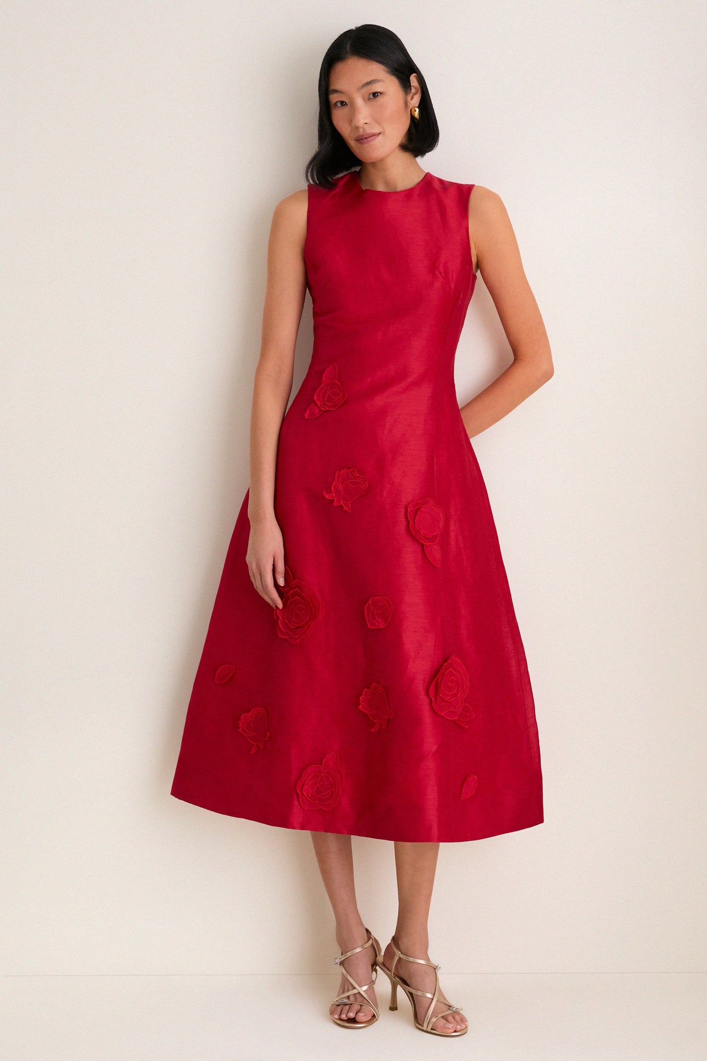 Scarlet Cleo Applique Midi Dress