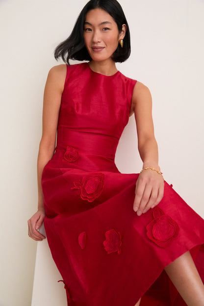 Scarlet Cleo Applique Midi Dress