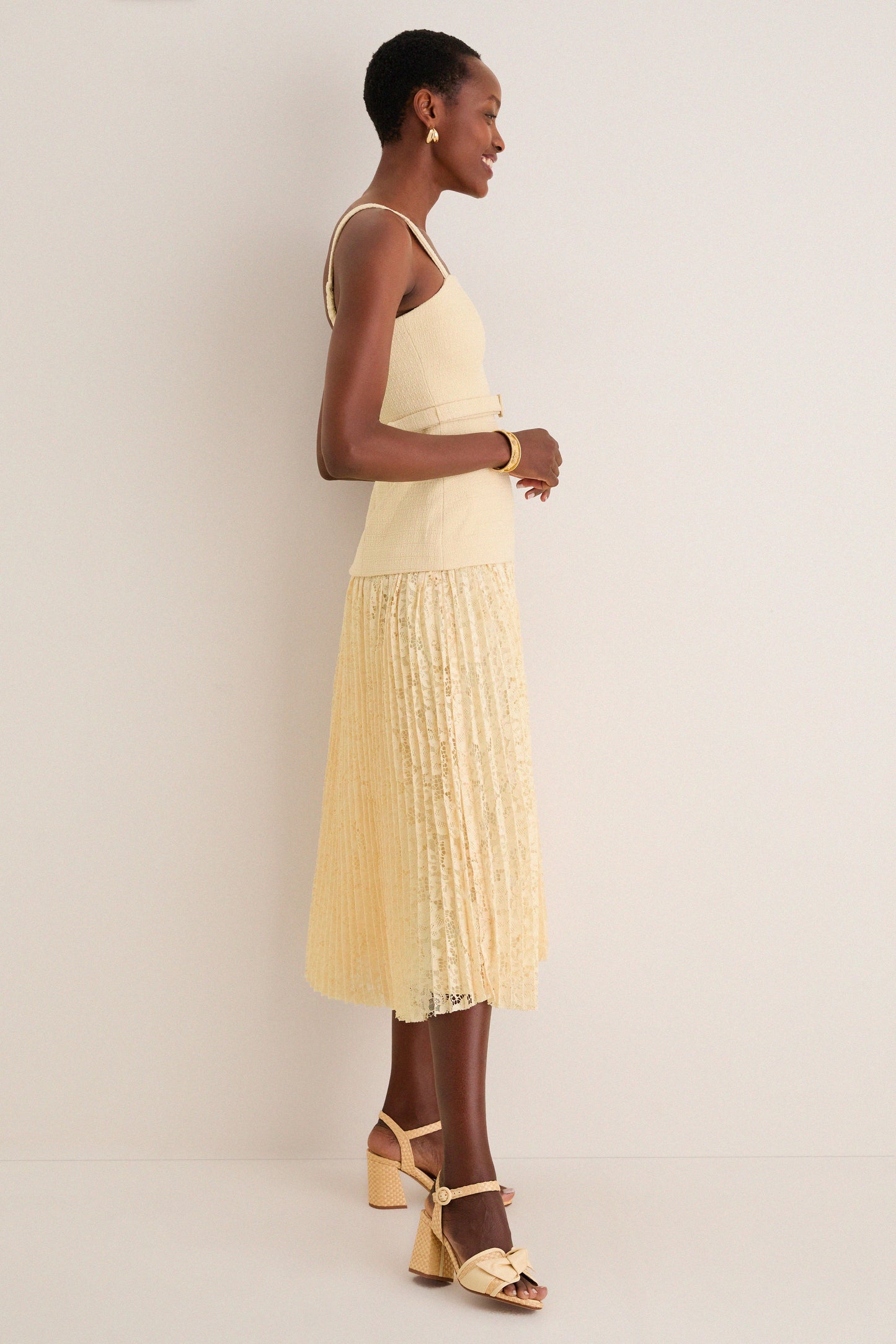 Yellow Caitlin Midi Dress