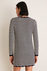 Black Stripe Knit Faro Mini Dress