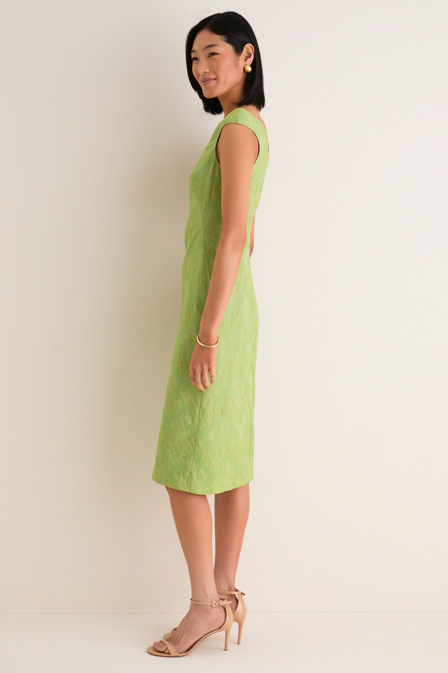 Tuileries Vine Stretch Jacquard Romy Midi Dress