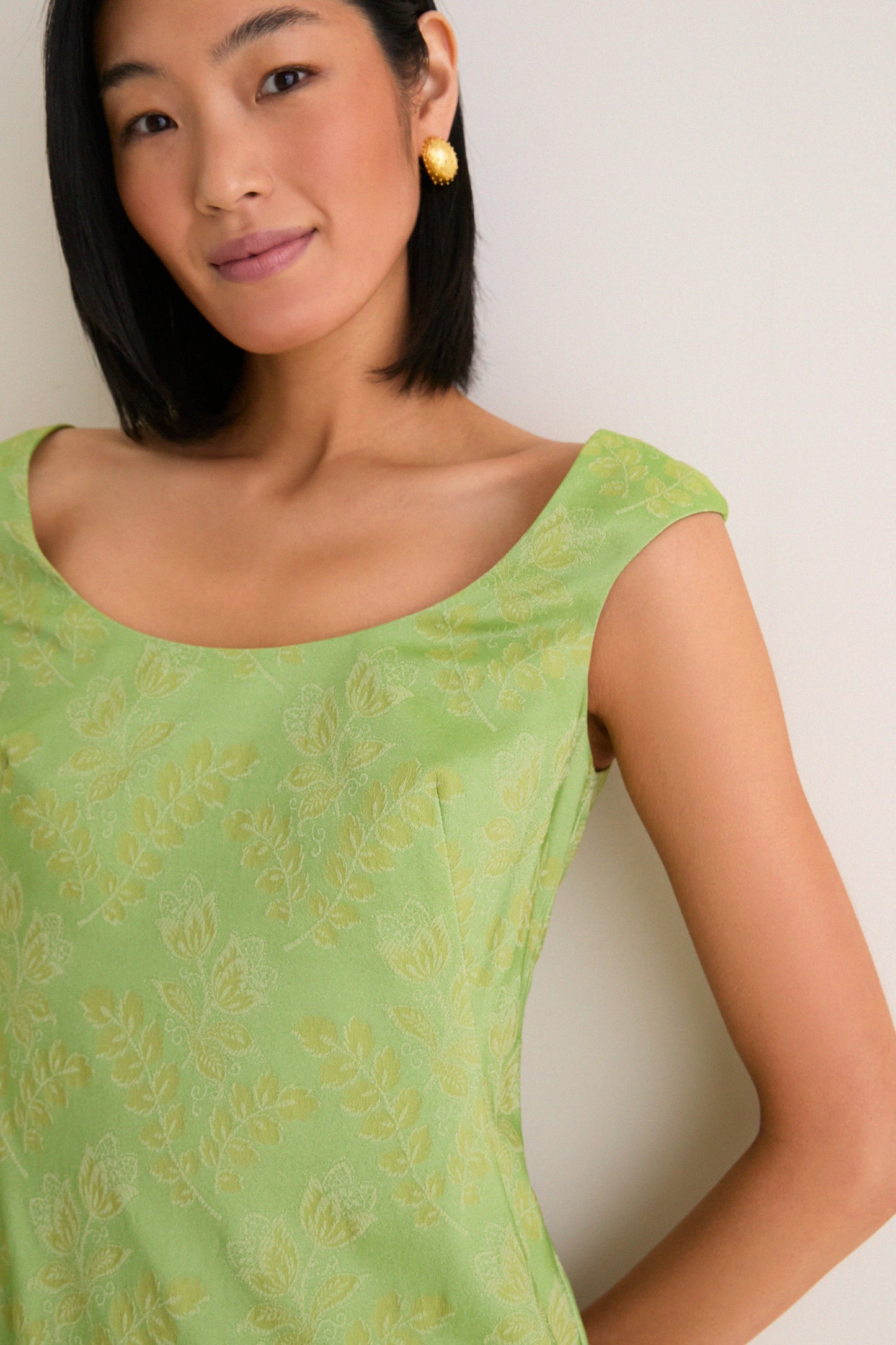 Tuileries Vine Stretch Jacquard Romy Midi Dress