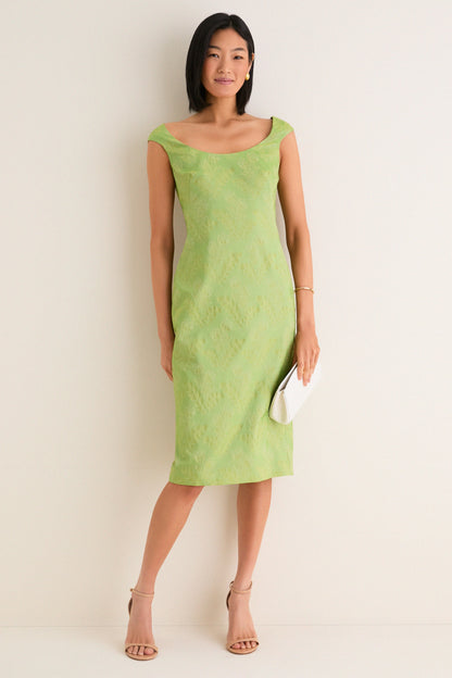 Tuileries Vine Stretch Jacquard Romy Midi Dress