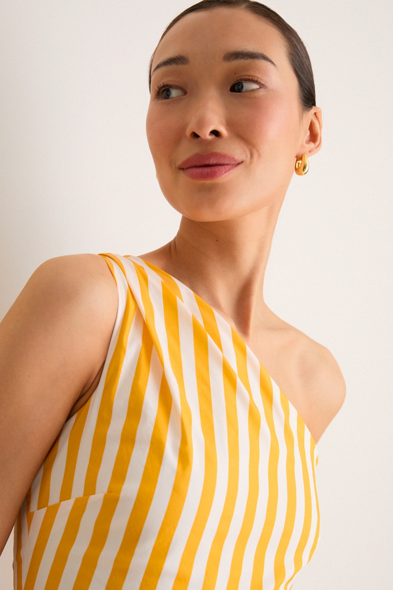 Red Stripe Belem Poplin Midi Dress