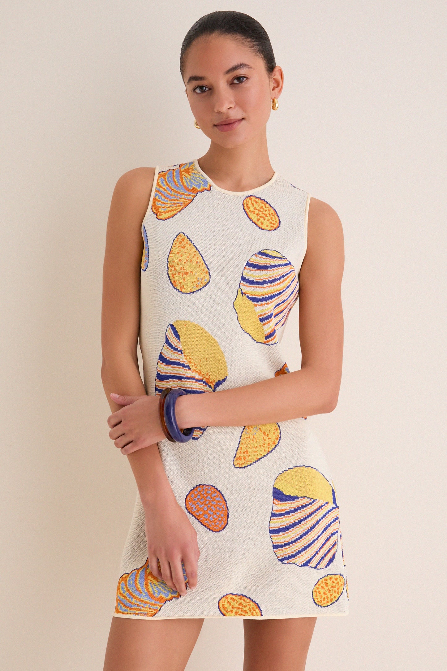 Vibrant Shell Axon Sleeveless Mini Dress