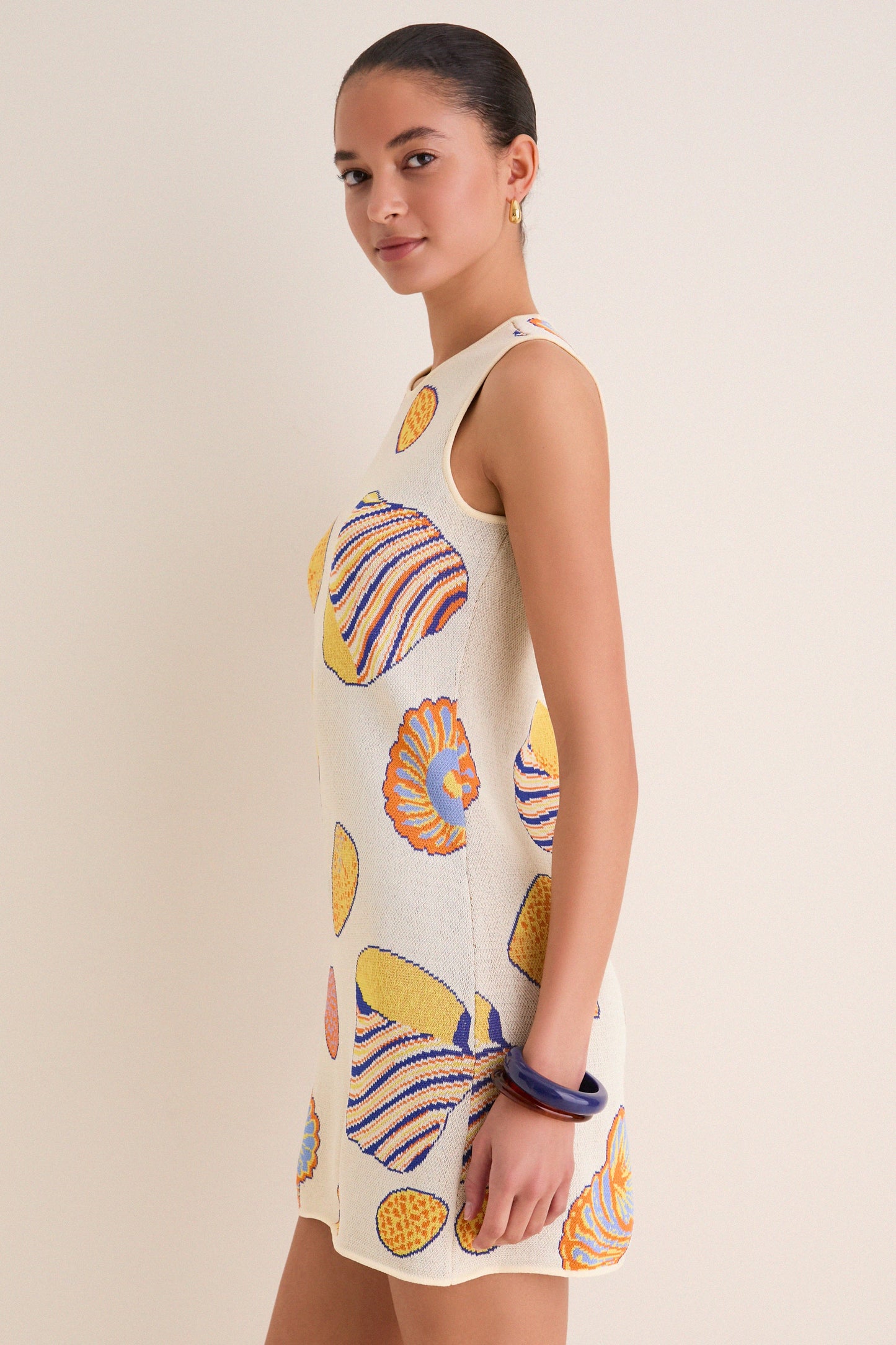 Vibrant Shell Axon Sleeveless Mini Dress