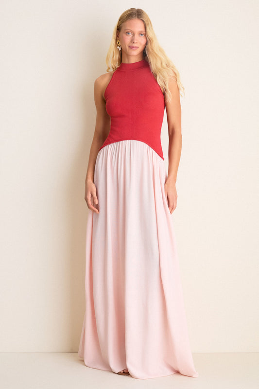 Rooftop Red Isola Maxi Dress