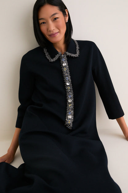 Navy Embellished Nicola Maxi Dress