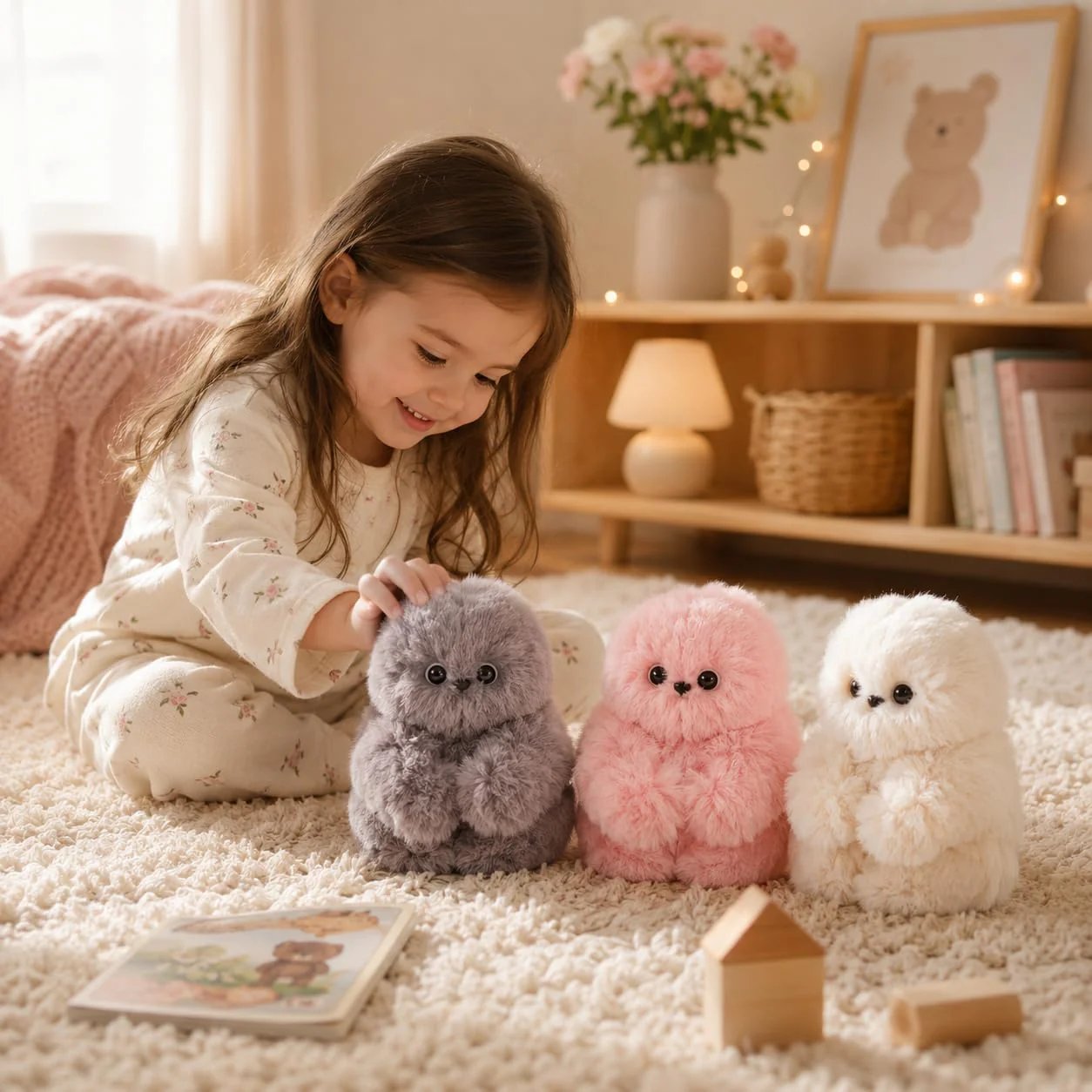👀Cute AI shy Emotional companionship robot doll bag charm plush toy👜-It can sing, turn its head