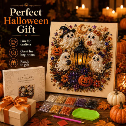 🔥 Laatste dag 60% korting – 👻✨ Halloween Parelkunst DIY Kit – Maak van kleine parels griezelig schattige creaties