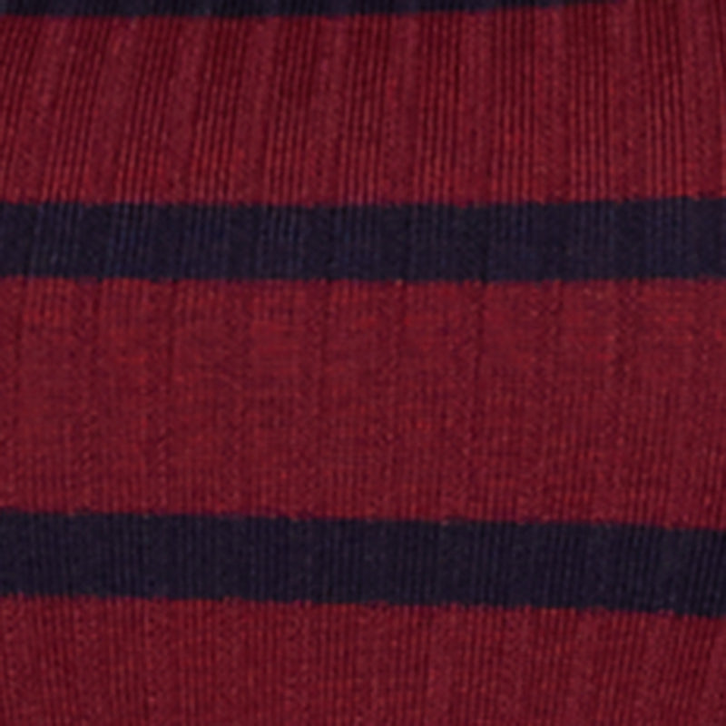 Rib Knit Striped Long Sleeve Sweater Dress
