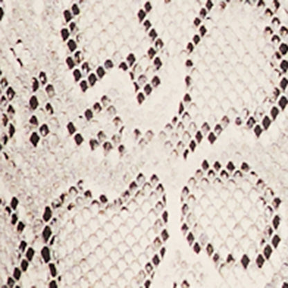 Snake Print Sleeveless Button Front Mini Dress