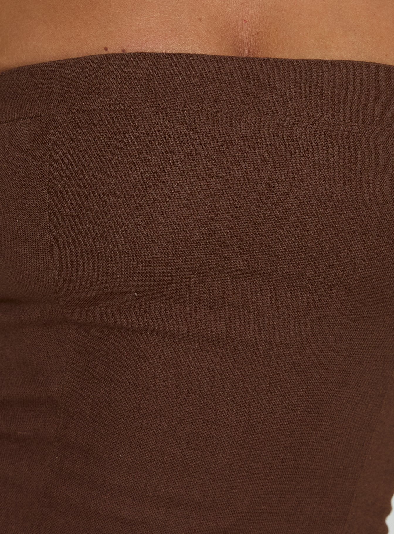 Rynara Strapless Beaded Mini Dress Chocolate