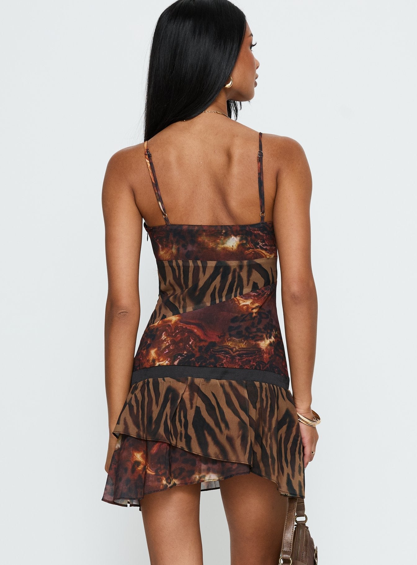 Wild Horizon Spliced Mini Dress Animal