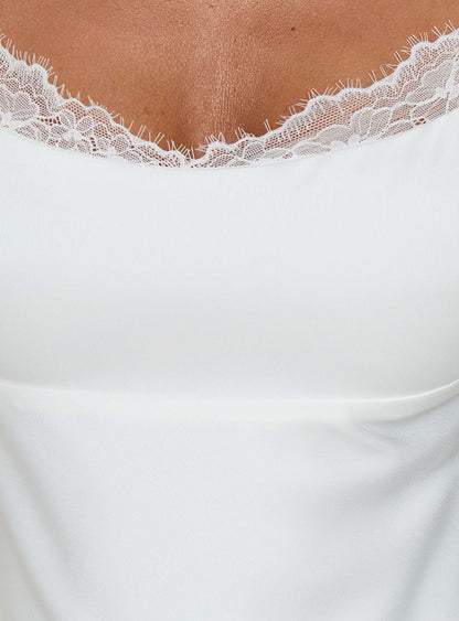 Serabelle Lace Mini Dress White