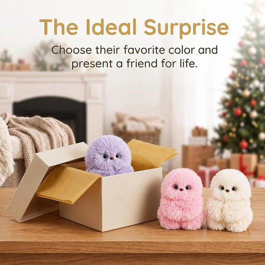 👀Cute AI shy Emotional companionship robot doll bag charm plush toy👜-It can sing, turn its head
