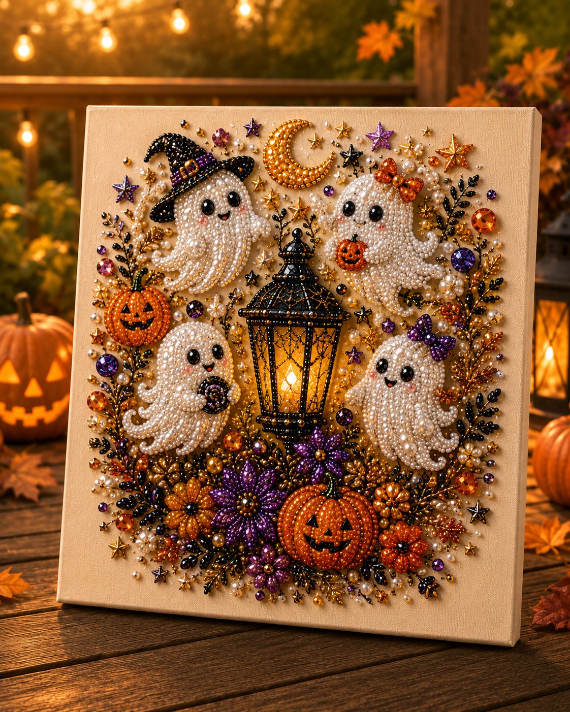 🔥 Laatste dag 60% korting – 👻✨ Halloween Parelkunst DIY Kit – Maak van kleine parels griezelig schattige creaties