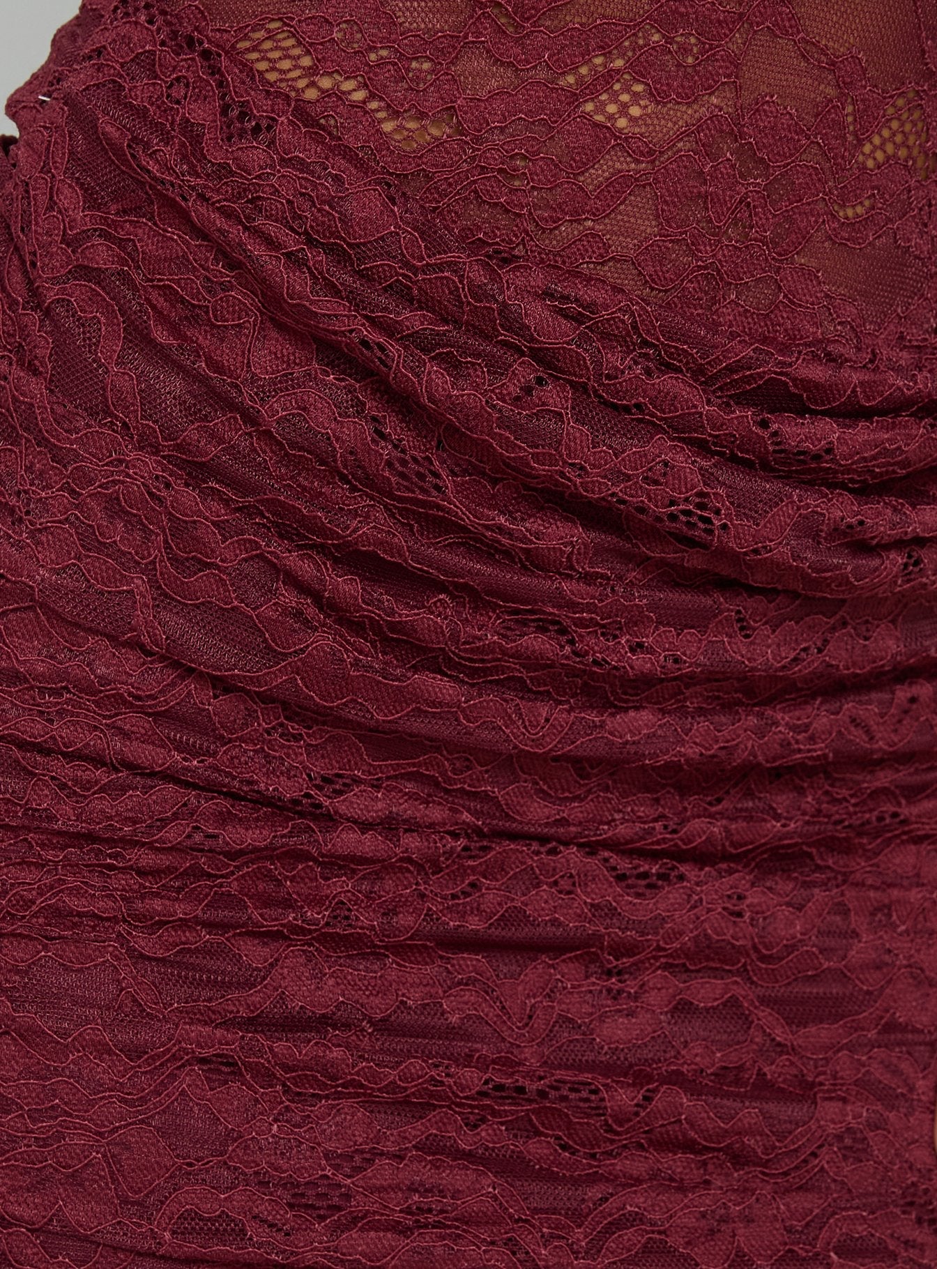 Quinbie Lace Mini Dress Burgundy