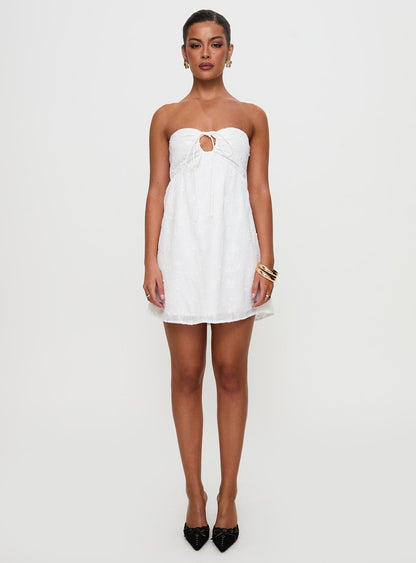 Rosenberg Strapless Mini Dress White