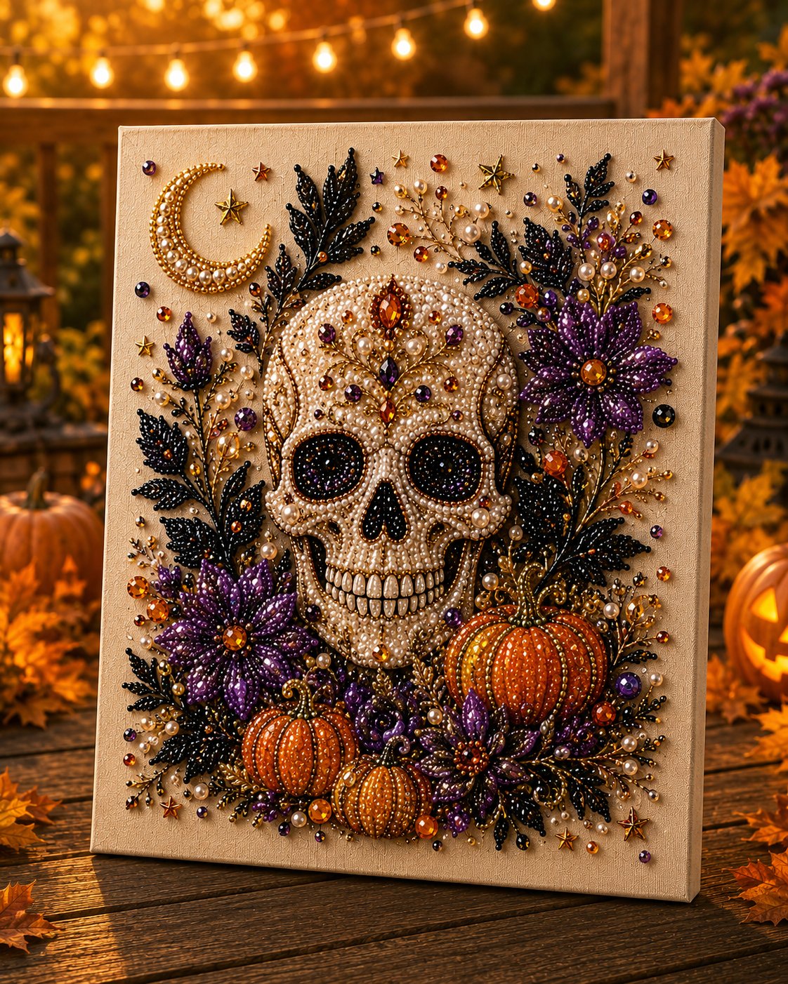 🔥 Laatste dag 60% korting – 👻✨ Halloween Parelkunst DIY Kit – Maak van kleine parels griezelig schattige creaties