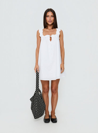Swing Mini Dress White Tall