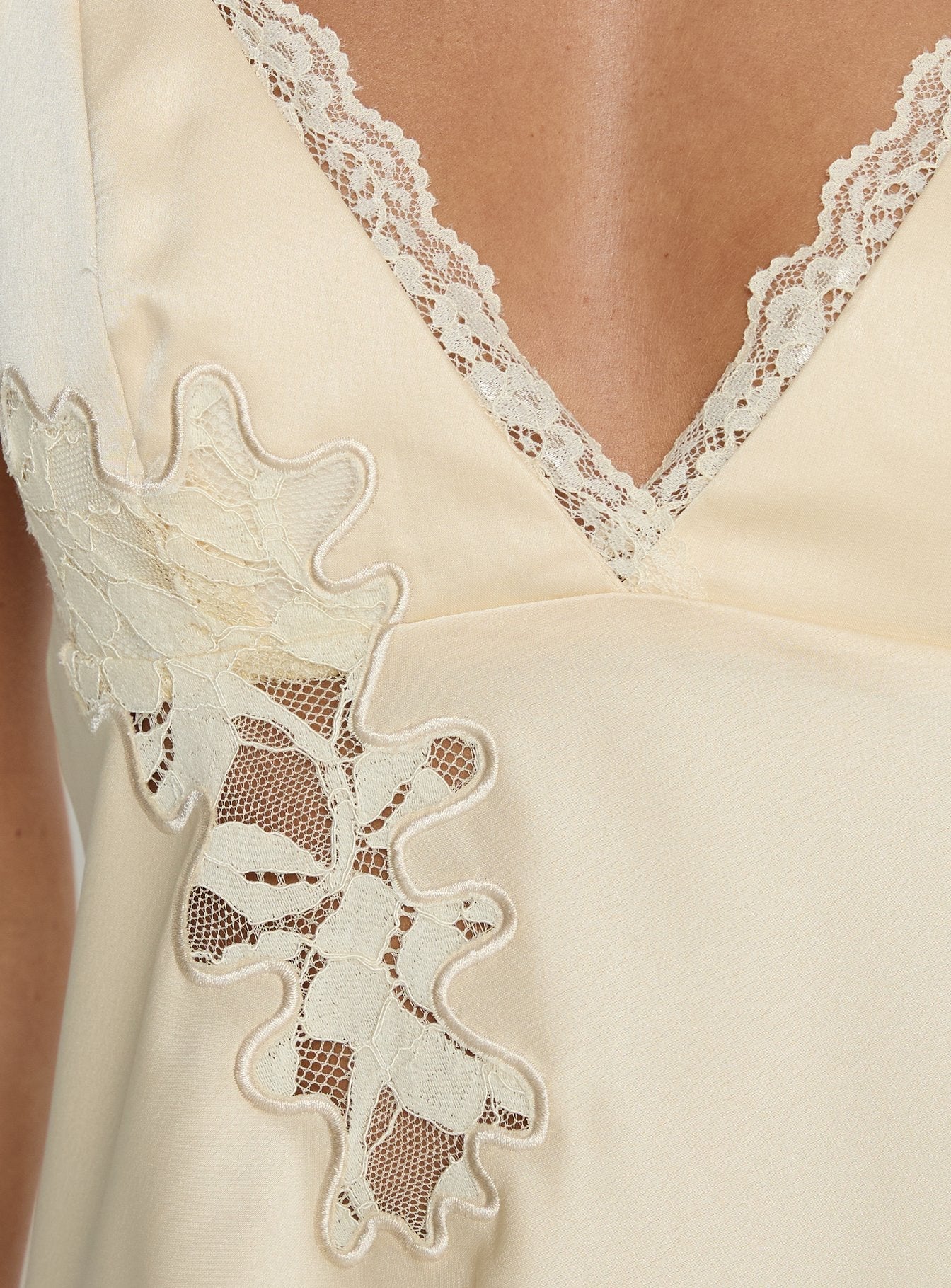 Aloura Spliced Lace Mini Dress Butter