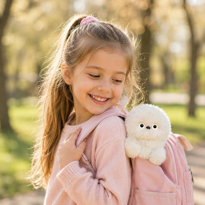 👀Cute AI shy Emotional companionship robot doll bag charm plush toy👜-It can sing, turn its head