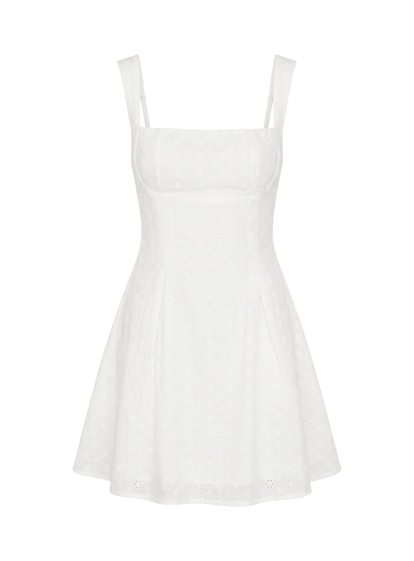 Xanthus Embroidered Mini Dress White