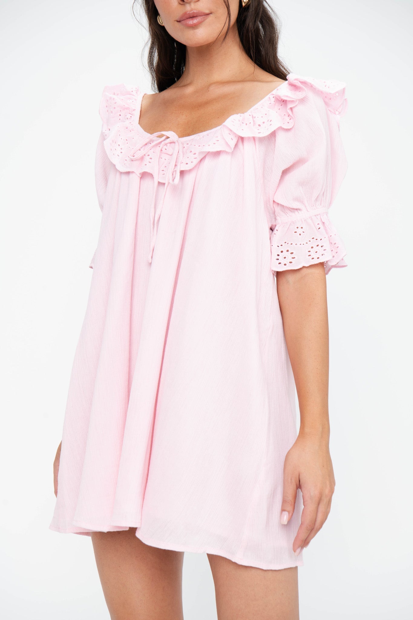 Toulouse Dress ~ Pink Eyelet