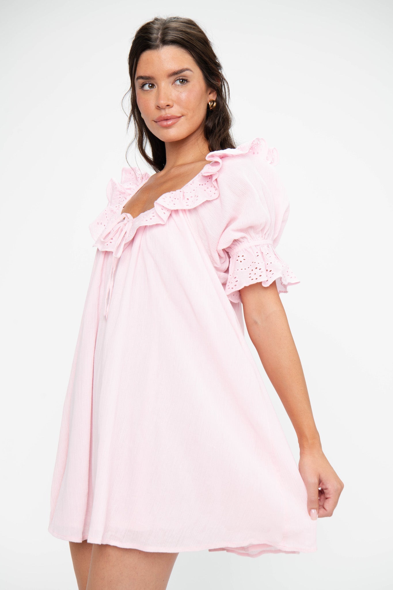 Toulouse Dress ~ Pink Eyelet