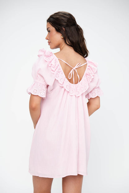 Toulouse Dress ~ Pink Eyelet