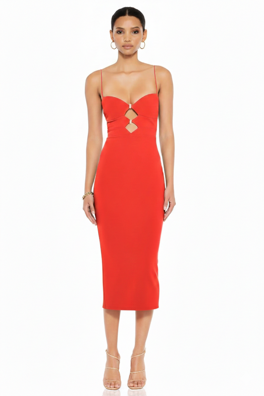 Nookie Muse Midi Dress - Cherry