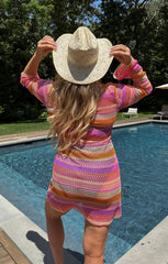 Vacay Mini Coverup ~ Melon Mixed Crochet