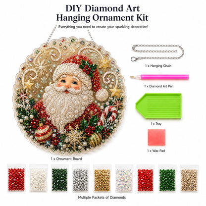 🎄 LAST DAY 49% OFF – ✨ Christmas Pearl Diamond Art Hanging Ornament Kit |  DIY Handmade Holiday Hanging Decor 🎅💎