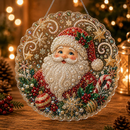 🎄 LAST DAY 49% OFF – ✨ Christmas Pearl Diamond Art Hanging Ornament Kit |  DIY Handmade Holiday Hanging Decor 🎅💎