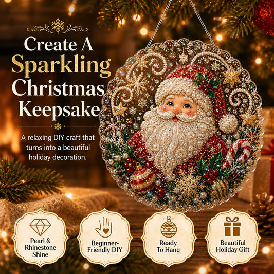 🎄 LAST DAY 49% OFF – ✨ Christmas Pearl Diamond Art Hanging Ornament Kit |  DIY Handmade Holiday Hanging Decor 🎅💎