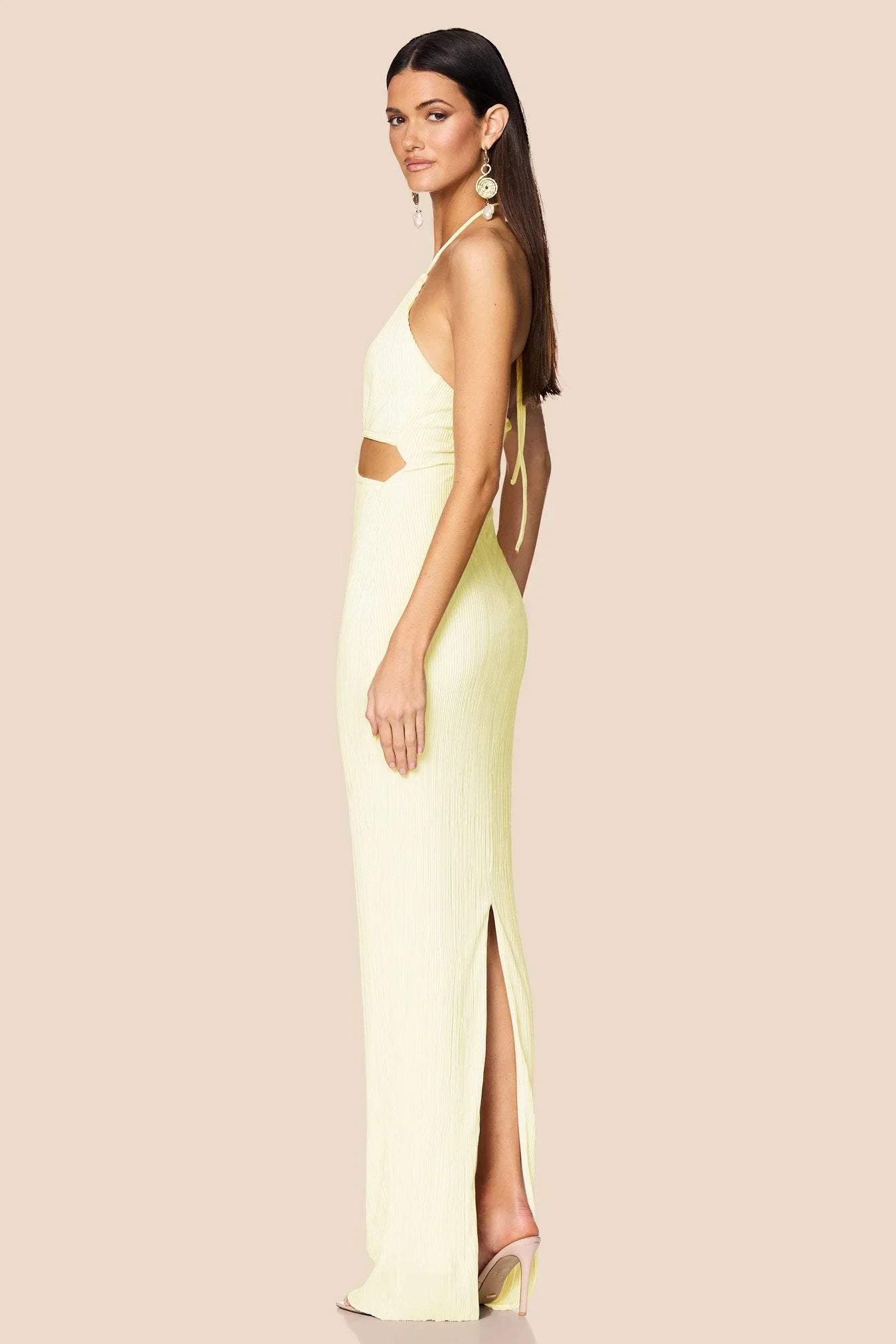 Nookie Desiree Cut Out Maxi - Lemon