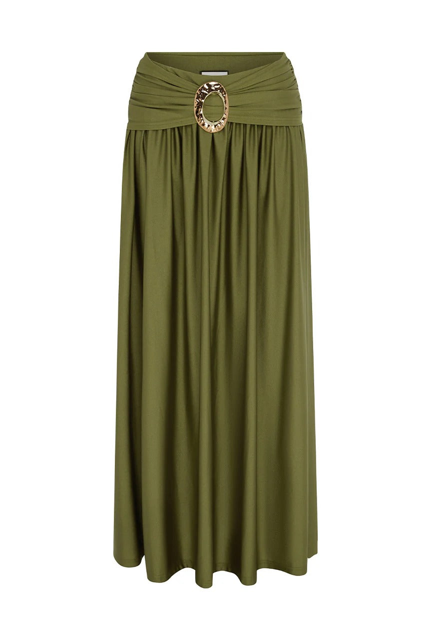 Nivali Maxi Skirt - Olive