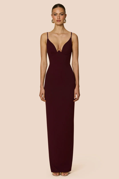 Nookie Elle Gown - Wine