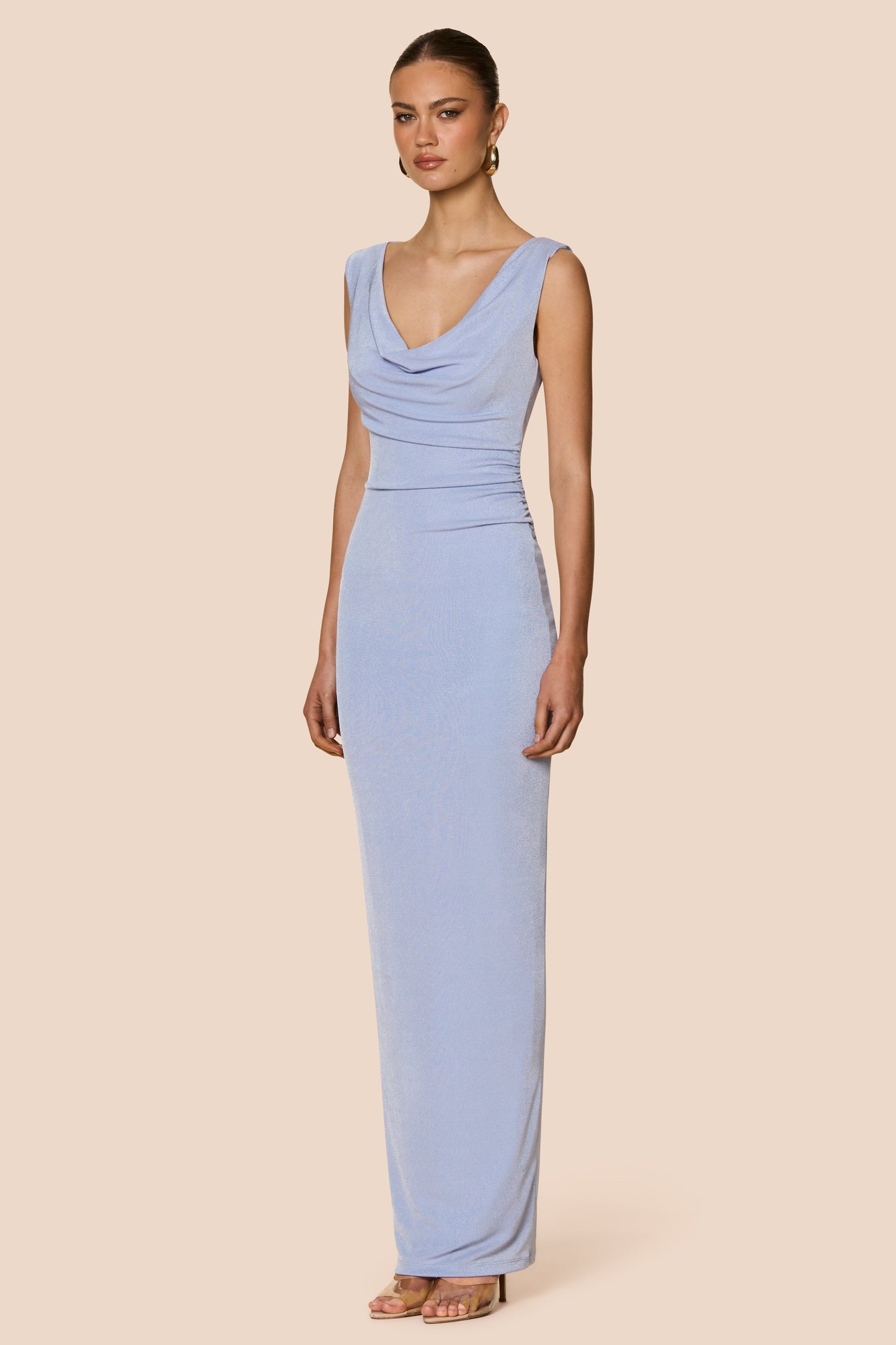 Nookie Crush Drape Maxi Dress - Lavendar