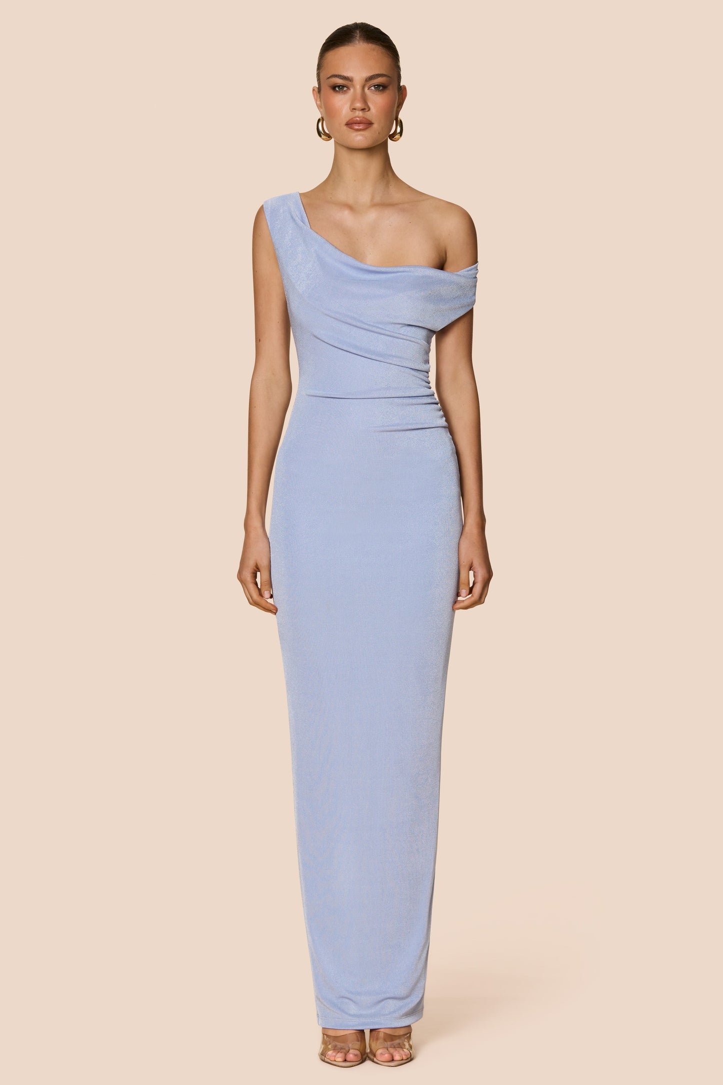 Nookie Crush Drape Maxi Dress - Lavendar