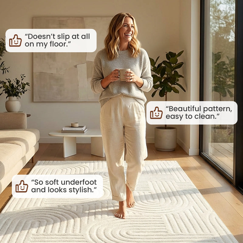 Soft Arch Pattern Area Rug